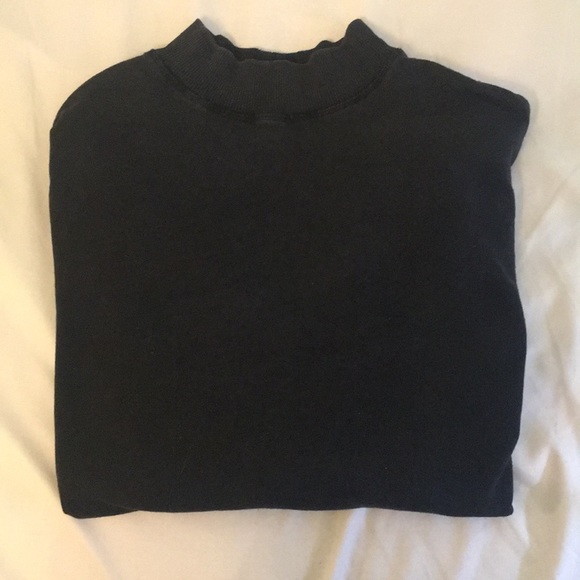 black mock neck sweatshirt - Picture 3 of 3